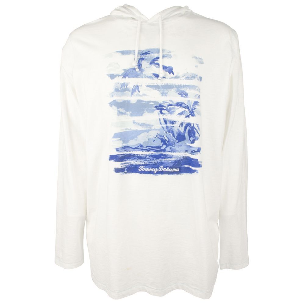 NWT Tommy Bahama Men's Indigo Shadow Lux long Sleeve Hoodie Shirt 3X Big $110